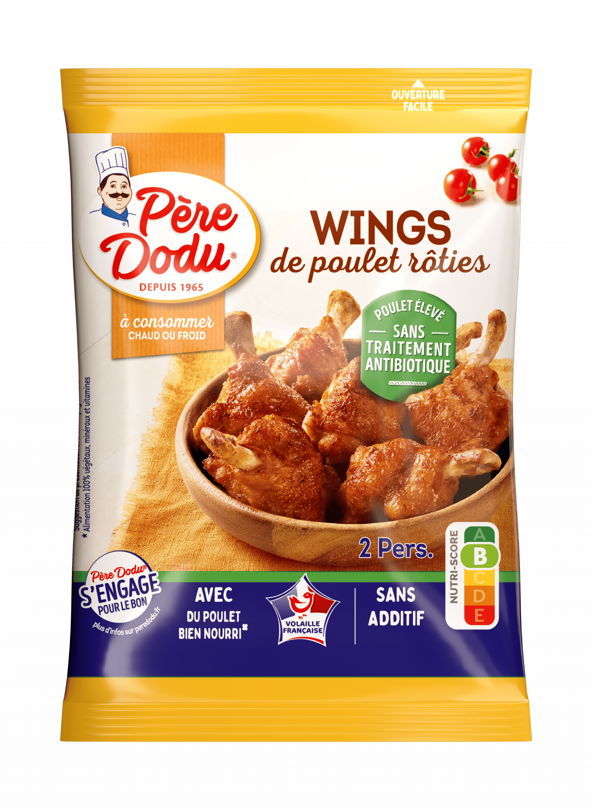 Wings de poulet rôties nature 250g Père Dodu